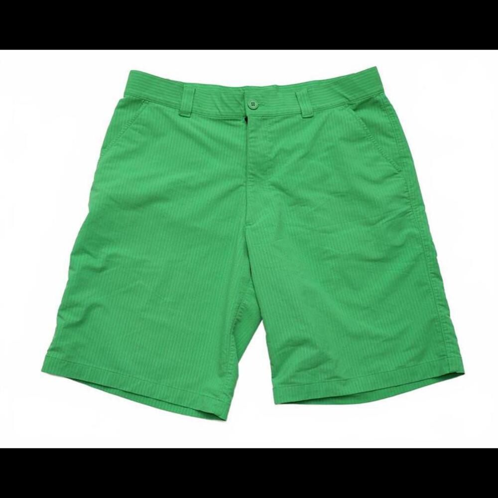Men's Under Armour Green Striped Casual Golf Shorts Size 36